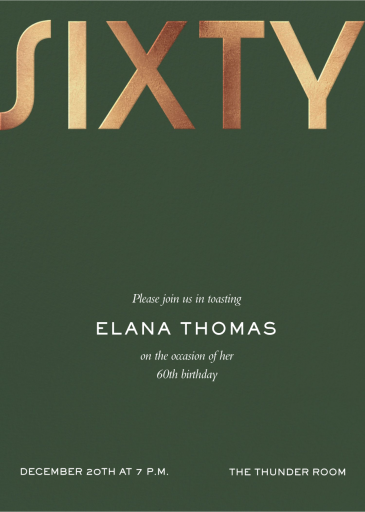 Golden Age - 60th Birthday Invitation by Paperless Post