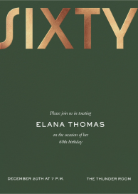 Golden Age - 60th Birthday Invitation by Paperless Post