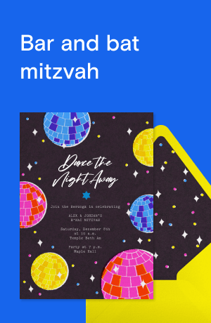 Bar and bat mitzvah invitations