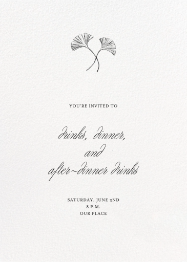Blanc - Dinner Party Invitation by Paperless Post