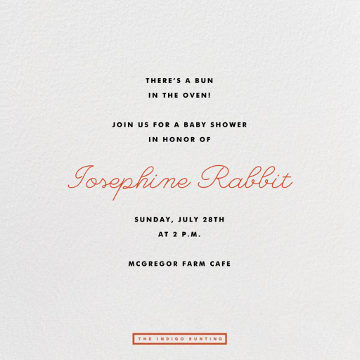 Bun In The Oven by The Indigo Bunting - Back