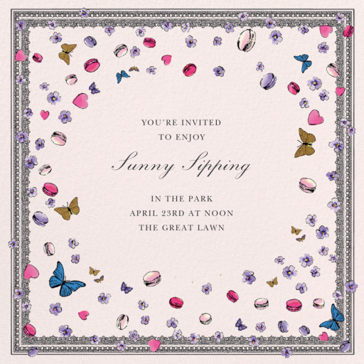 Jardin Royale - Spring Party Invitation by Ladurée