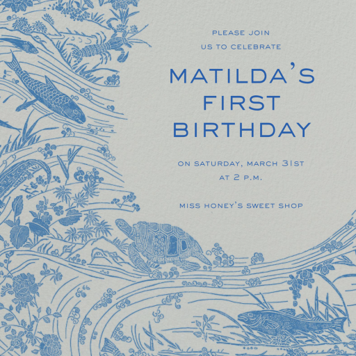 Big Wave - First Birthday Invitation by Schumacher