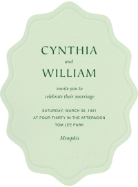 Embossed Cutout - Wedding Invitation by Paperless Post