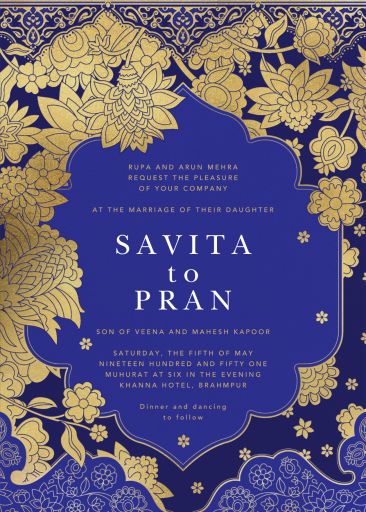Sanganeri - Wedding Invitation by Paperless Post