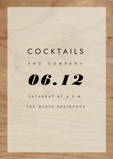 Wood Grain Color Block by Paperless Post