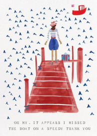 Missed the Boat - Thank You Card by Mr. Boddington's Studio