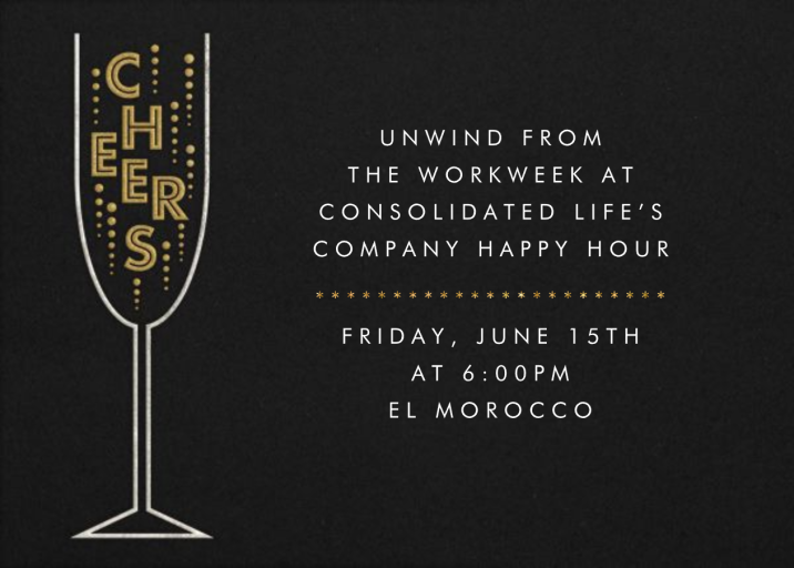 Cheers - Happy Hour Invitation by Paperless Post