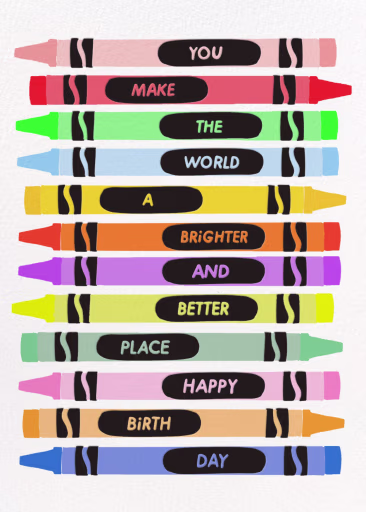 Colorful Life - Birthday Card by Hartland Cards