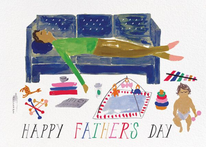 Daddy’s Cat Nap - Father's Day Card by Mr. Boddington's Studio