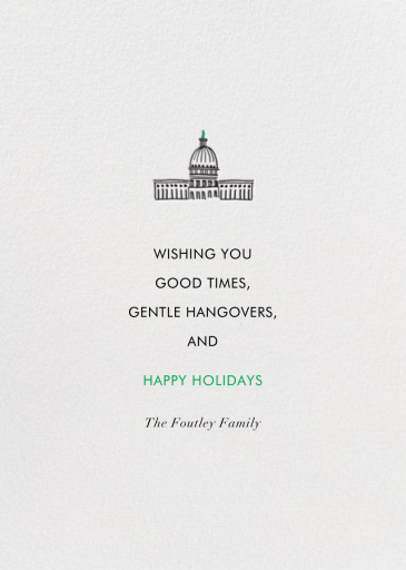 Snow Globe Hello!Lucky - Holiday Card by Hello!Lucky - Back