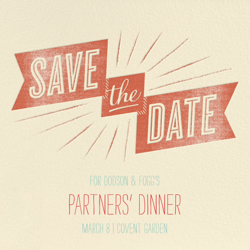 Ribbon Glee - Event Save the Date by Crate & Barrel