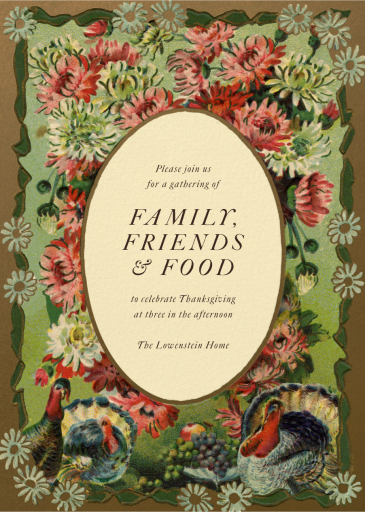 Fall Florals - Invitation by John Derian