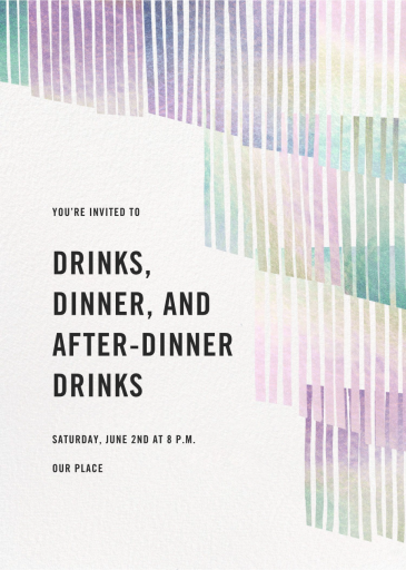 Swaying Fringe - Dinner Party Invitation by Paperless Post