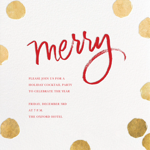 Big Dot Merriment - Dining & Drinks Invitation by Sugar Paper