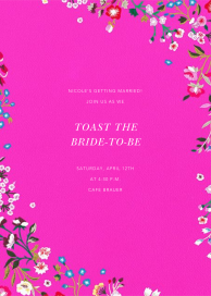 Embroidered Floral - Bridal Shower Invitation by Oscar de la Renta