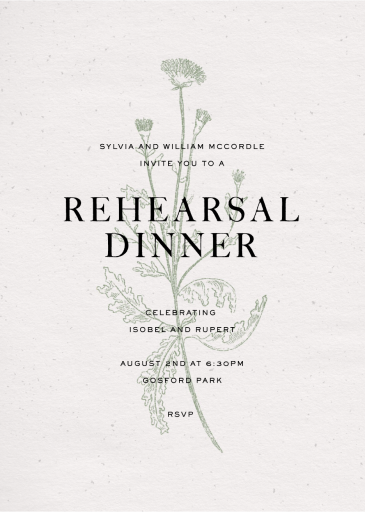 Fine Dandelion - Rehearsal Dinner Invitation by Paperless Post