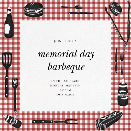 Cookout - Memorial Day Invitation by Paperless Post