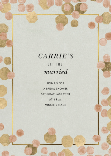 Hex Frame - Bridal Shower Invitation by Kelly Wearstler