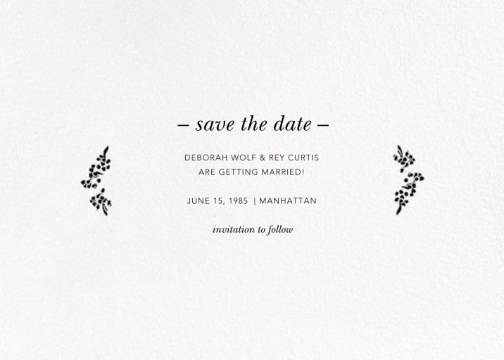 Richmond Park (Photo Save the Date) by Oscar de la Renta - Back