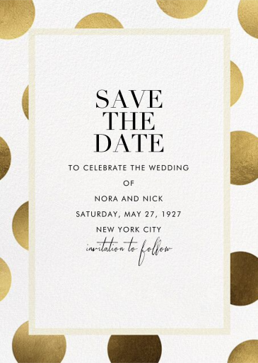 Gold Spots - Invitation by Carolina Herrera