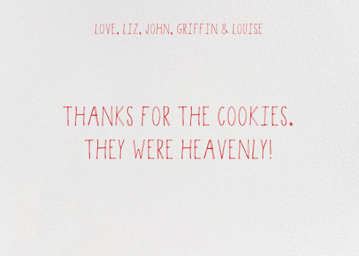 Double Hand Drawn Bordered - Thank You Card by Linda and Harriett - Back