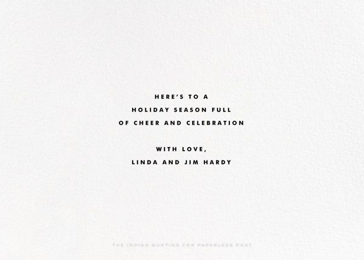 City Snow - Christmas Card by The Indigo Bunting - Back