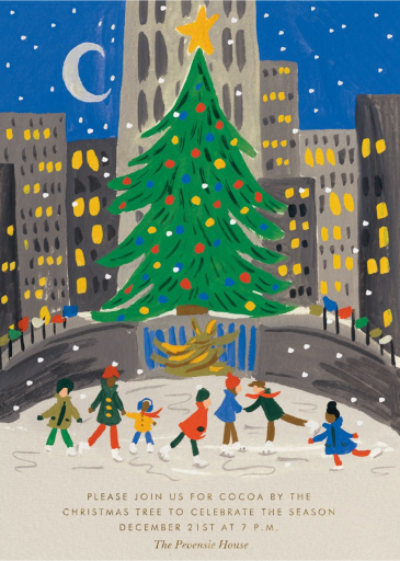 Skating in the City - Christmas Party Invitation by Rifle Paper Co.