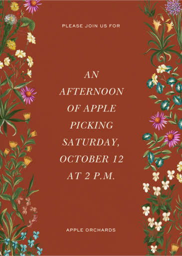 Garden Path - Fall Party Invitation by Oscar de la Renta