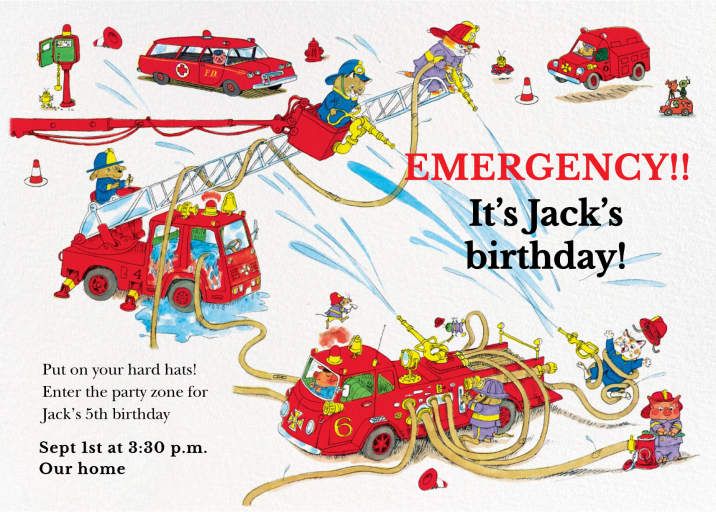 Emergency - Invitation by Richard Scarry