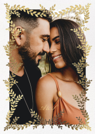 Gold Leaves Photo - Save the Date by Paperless Post