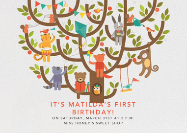 Tree Party - First Birthday Invitation by Petit Collage