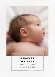 Placard - Birth Announcement by Paperless Post