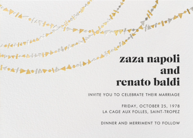 Streamer Shapes - Wedding Invitation by Paperless Post