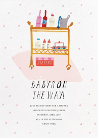 A Bar Cart for Baby Juniper - Baby Shower Invitation by Mr. Boddington's Studio