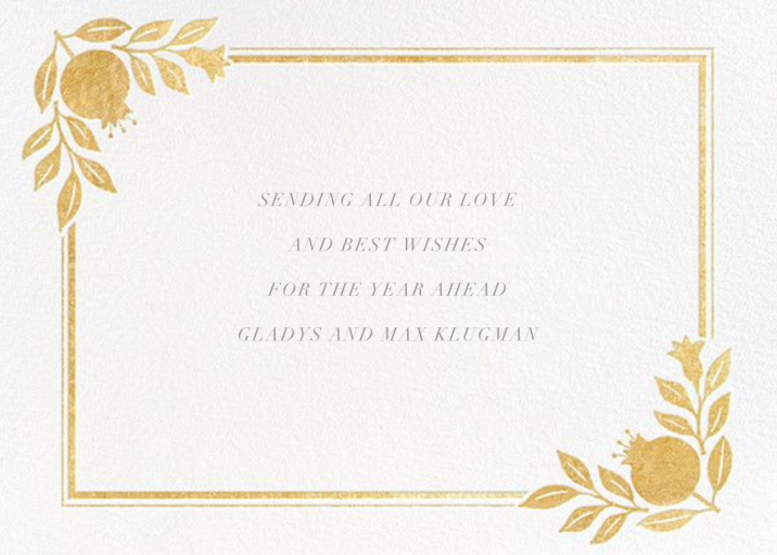 Pomegranate Portrait - Greeting Card by Paperless Post - Back