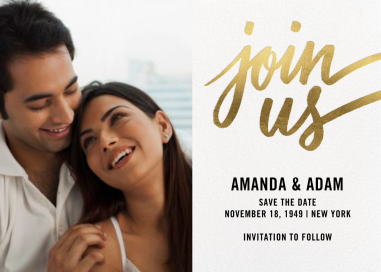 Horizontal Split Photo - Save the Date by Paperless Post