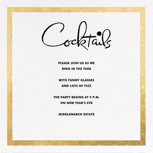 Classic Vintage - New Year's Eve Invitation by kate spade new york
