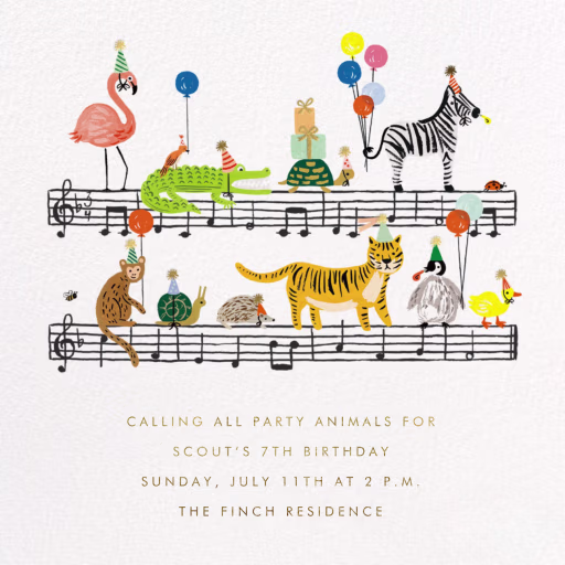 Happy Birthday Song - Birthday Invitation by Rifle Paper Co.