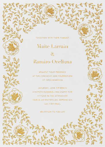 Sylvia I - Wedding Invitation by Paperless Post