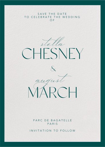 Gilded Monogram - Save the Date by Paperless Post - Back