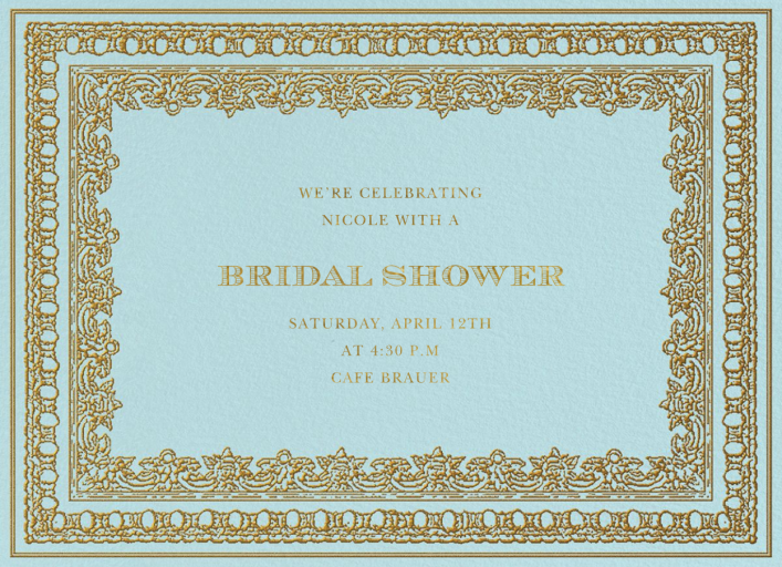 Grand Palais - Bridal Shower Invitation by Ladurée