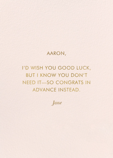 Your Future Looks Bright - Greeting Card by Rifle Paper Co. - Back