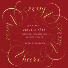 Cheers Script - Party Invitation by Bernard Maisner