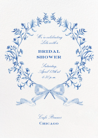 Blue Wreath (Riley Sheehey) - Invitation by Dogwood Hill