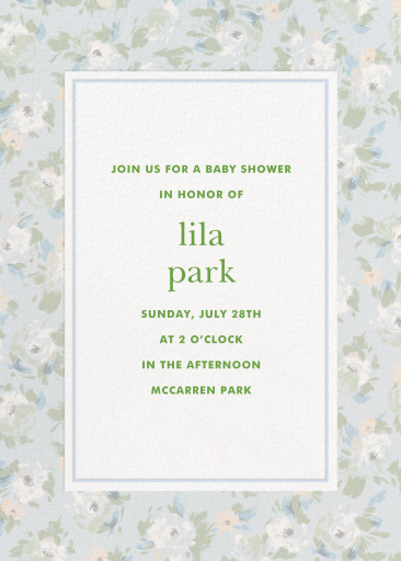 Antique Floral Border - Baby Shower Invitation by kate spade new york