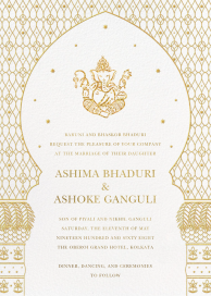 Vinayaka - Indian Wedding Invitation by Paperless Post