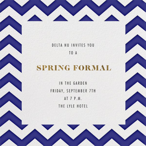 Chevrons - Square - Sorority Event Invitation by paperless_post