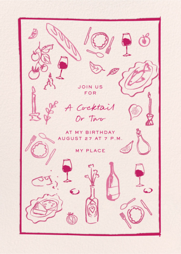 Table Doodle - Birthday Invitation by Pulp Templates Co.