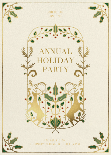 Deerly - Corporate Holiday Party Invitation by Paperless Post